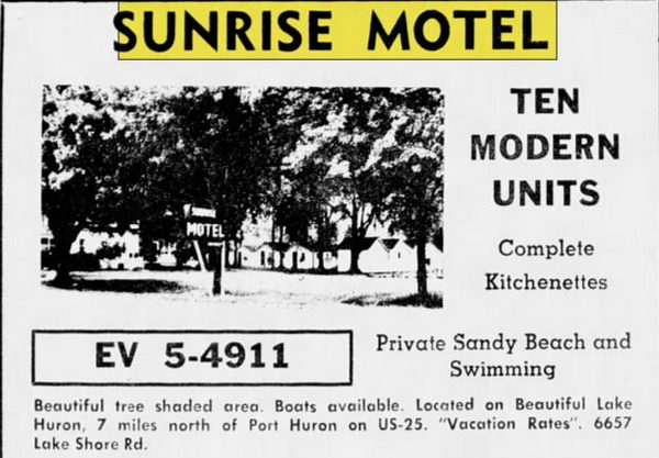 Sunrise Motel - Jun 24 1960 Article (newer photo)